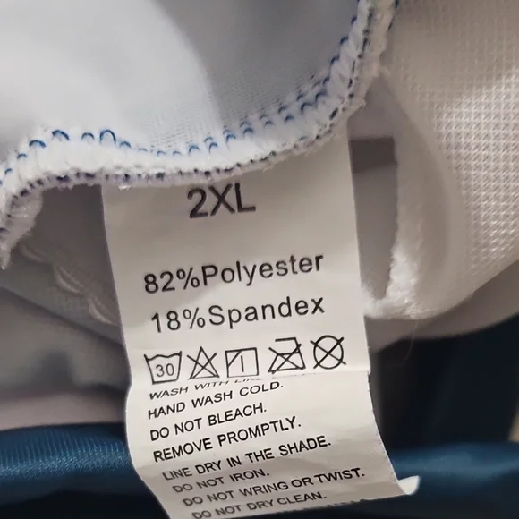 Blue and Gold Swim Set with Watercolor Design - Picture 8 of 8